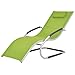 vidaXL leżak z poduszką aluminiową i tekstylenem, zielony