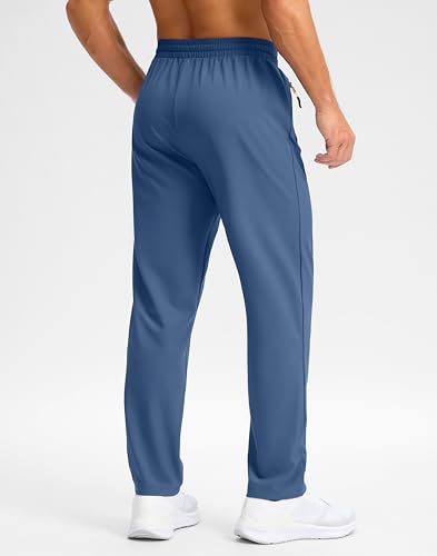 Image of Pudolla Men's Lightweight Hiking Pants Quick Dry Outdoor Sweatpants with Zipper Pockets for Athletic Workout Casual Travel
