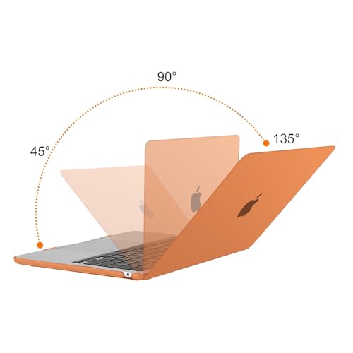 Image of MOSISO Compatible with MacBook Air 13 inch Case M5 2026 M4 2025 M3 M2 2024-2022 A3449 A3240 A3113 A2681,Hard Shell&Keyboard Cover&Screen Film&Pouch for MacBook Air 13.6 inch Case, Cosmic Orange