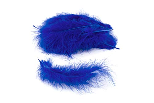 Marabufedern ca. 20 Stück, 12-17cm (blau 352 / königsblau/royalblau) // Dekofedern Bastelfedern Marabu Federn Schmuckfedern Cover