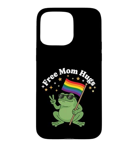 Free Mom Hugs LGBTQIA+ Ally Pride Month�B �X�}�z�P�[�X iPhone 15 Pro Max �p
