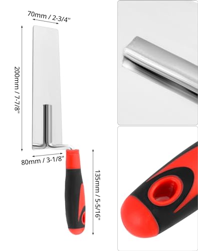 QWORK® 4-teiliges Set für Verputzarbeiten, Kunststoff-Reibebrett für Beton, Edelstahl Putzkelle, Edelstahl Glättekelle 300x120 mm und Schwammgummi-Reibebrett