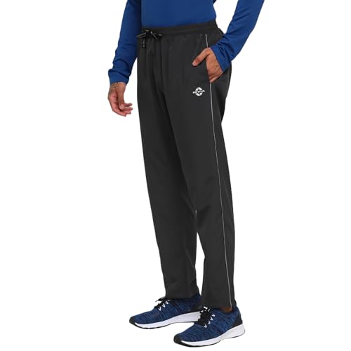 Image of Nivia Men Striped Pants /Running & Sports Trackpants /Polyester Fabric Pants with Elastic Closure