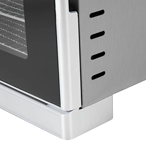 Dörrautomat edelstahl, Food Dehydrator mit Rezepte,inkl. 6 Edelstahl-Dörrtabletts, 24 Std. Zeitschaltuhr, LED-Display (35°-75°C) und 700W, Silber – Bild 4