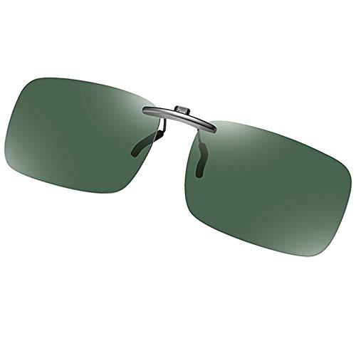 Image of Polarized Clip-on Sunglasses Anti Glare UV400 Non-flip Clip-on Sunglasses over Prescription Glasses for Men Women