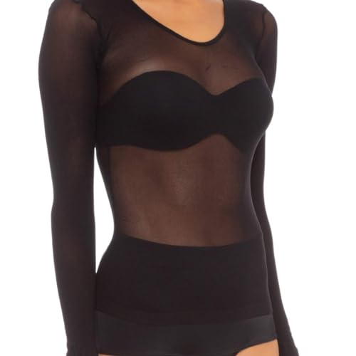 Lupo Manga Longa, Meias Segunda Pele Feminino, Preta (Black), Único