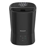 Honeywell Easy-to-Care Filter Free Warm Mist Humidifier, Medium Rooms, 1.5 Gallon Tank – Humidistat for Bedroom, Home or Office Black