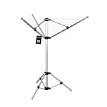 H-LINE 3 Arm 16M Free Standing Portable Rotary Airer Outdoor Indoor Garden Laundry Clothes Washing Line Dryer Folding