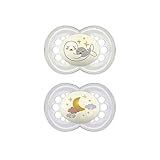 MAM Original Night Astro, Set de 2 Chupetes de Silicona, Neu
