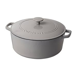 Cuisinart Cast Iron Casserole, Dutch Oven, 7-Quart, Cool Grey