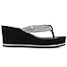 Juicy Couture Wedge Platform Flip Flop – Stylish Thong Sandal, High-Fashion Elevated Slide for Beach, Pool & Casual Wear-Unwind-Black,Size 8