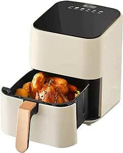 Fryers 4.5L Air Fryer Household Compact Multifunctional Smart Air Fryer Oven Smart Touch Precise Time Control 360° Circulating Hot Air 1200W (Color : Green, Size : 4.5L)