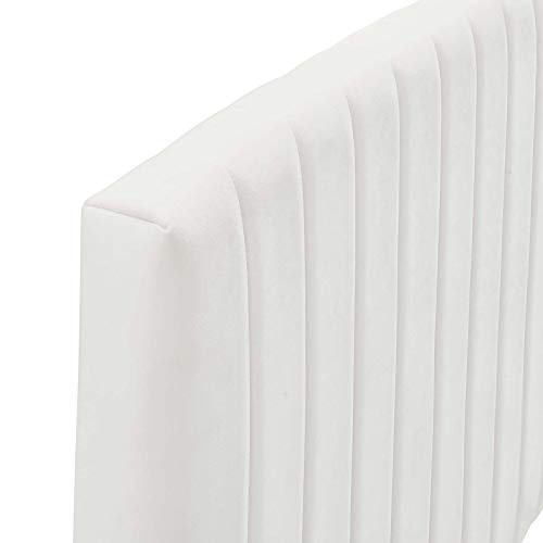 Modway Rebecca Performance Velvet Twin Headboard, White by Modway - Used condition - Image 5