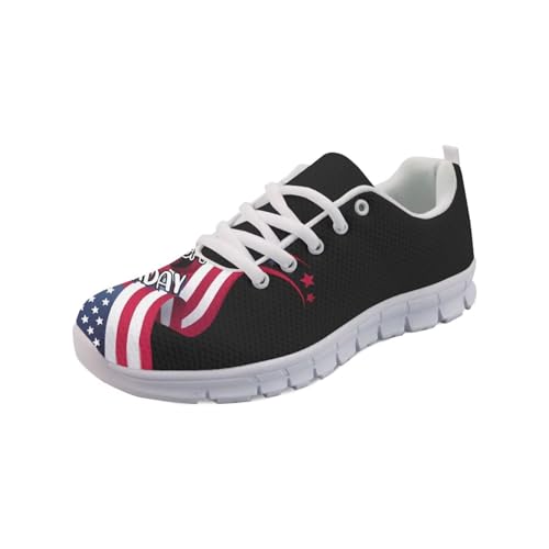 Image of GIFTPUZZ Mens Lace Up Athletic Trainers Running Sneakers Wedge Breathable Gym Lightweight Sports Tennis Shoes