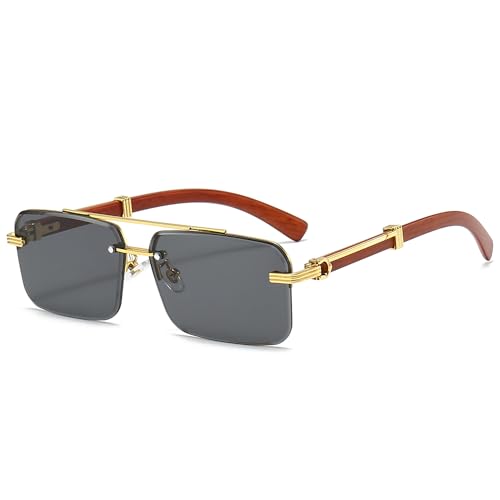 Image of Fashion Rimless Rectangle Sunglasses Mens Womens Frameless Square Sun Glasses UV 400