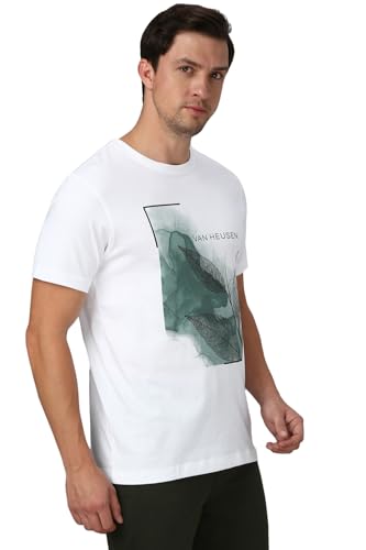 Image of Van Heusen Men's Athleisure Graphic T-Shirt - Comfortable Crew Neck| Soft Breathable Cotton Blend | Casual Wear Style | Summer Favorite | Style 60054