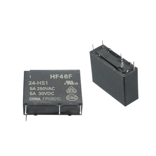 Relés de potencia HF46F-24-HS1 5A 250VAC con 4 pines miniatura para circuito impreso lote
