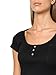 Guess Womens Short Sleeve Kaylee Rib Henley, Jet Black, Medium