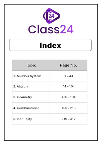 Image of IOQM Book for Class 8 to 12 Complete Guide for IOQM PRMO RMO INMO IMO with Theory Practice Questions and Advanced Mathematics Olympiad Preparation (Olympiad by CLASS24) | IOQM Book (Class 8-12) for IOQM, PRMO, RMO, INMO, IMO & other Olympiad exams (2026).
