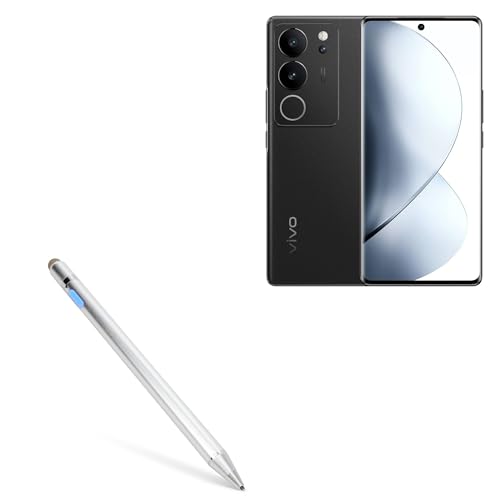 BoxWave Stylus Pen Compatible with vivo V29 - AccuPoint Active Stylus, Electronic Stylus with Ultra Fine Tip - Metallic Silver