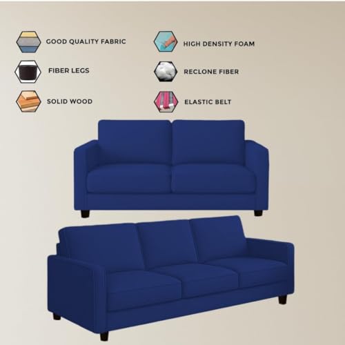 Image of The MM Furniture store Premium Fabric Sofa - Sapphire (3+2 Seater)