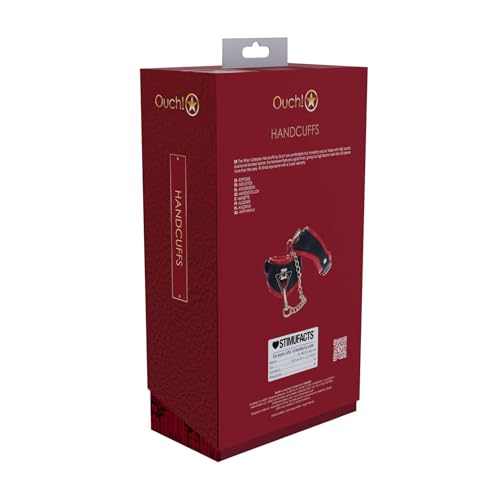 Menottes Noir/rouge Ouch! accessoire de bondage doux pour couples - 3