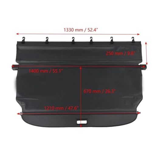 Separador carga Ford Edge 2016-2022 accesorio maletero cubierta negra SE ST 3