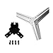 PZRT Aluminium Profile Fittings Euro 3D Right Angle Connector with Screws 4040 Industrial Material Fittings for Building CNC Routers 3D Printers CNC Laser Ion Cutting Machines Black