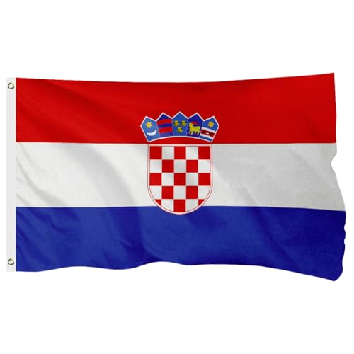 Drapeau Croatie 400D renforcé avec œillets en laiton de qualité supérieure