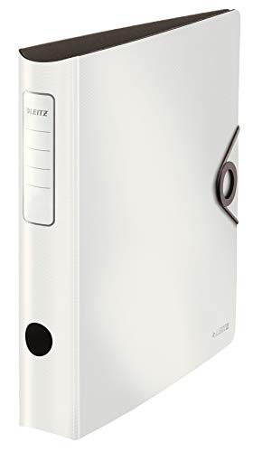 Leitz Qualitäts-Ordner 180° Active Solid, A4, Schmal, Abgerundeter Rücken, 6,5 cm breit, Gummibandverschluss, Leichtes Polyfoam, Plastik-Ordner, Weiß, 10481001 Leitz Qualitäts-Ordner 180° Active Solid, A4, Schmal, Abgerundeter Rücken, 6,5 cm breit, Gummibandverschluss, Leichtes Polyfoam, Plastik-Ordner, Weiß, 10481001