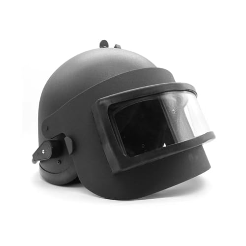 Wodoochey K63 Altyn Russian Helmet, Tactical Russian K63 Altyn Helmet with Steel Vizor Costume, Russian Style Military Helmet Tactical Prop for Airsoft (Black)
