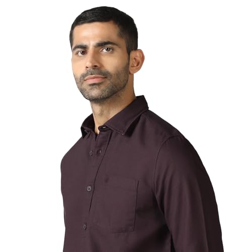 Image of blackberrys Men Solid Shirt with Structured Design, Full Sleeves and Clean Finish | Designed for Office Routine, Workplace Styling and Professional Settings