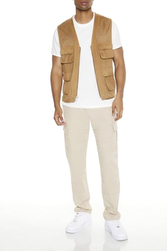 Forever 21 mens Faux Suede Perforated Cargo Vest2