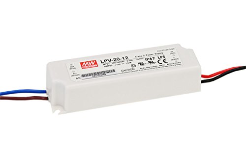 MW Mean Well LPV-20-12 12V 1.67A 20W �V���O���o�� LED�X�C�b�`���O�d��
