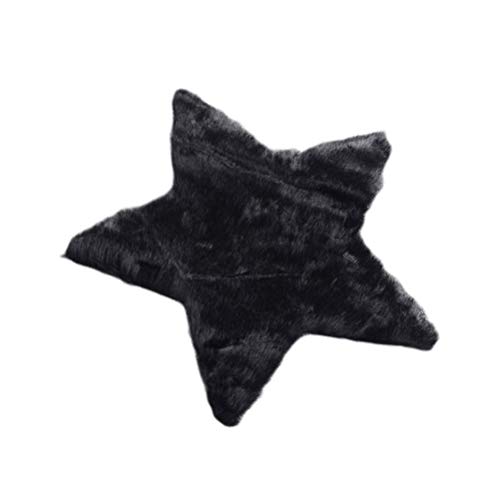 Imikeya Black Luxury Fluffy Rugs Star Shaped Ultra Shag Rug Shaggy Furry Floor Carpet Nursery Rugs For Living Room Kids Room Bedroom #TOP6