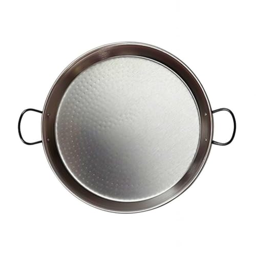 Paellera de 55 cm en Acero Pulido para 16 raciones. Diseño Robusto, fácil de Limpiar. Diseñado para: cocinar paellas y arroces en Gran cantidad.