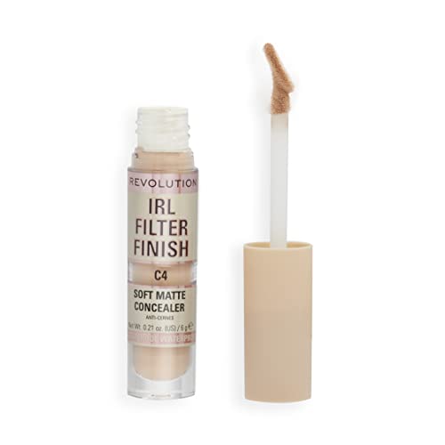 Makeup Revolution, Correcteur de teint IRL, couvrance moyenne à complète, C4, 6g