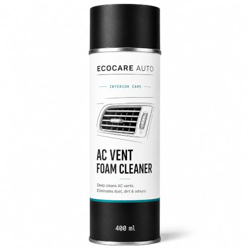Image of EcoCare Car AC Vent & Duct Cleaner | 400ML Foam Cleaning Spray for Car Air Conditioner | Freshens & Cleans Dust Build-Up | Fast No-Rinse Formula (PREMIUM AC VENT 400ML)