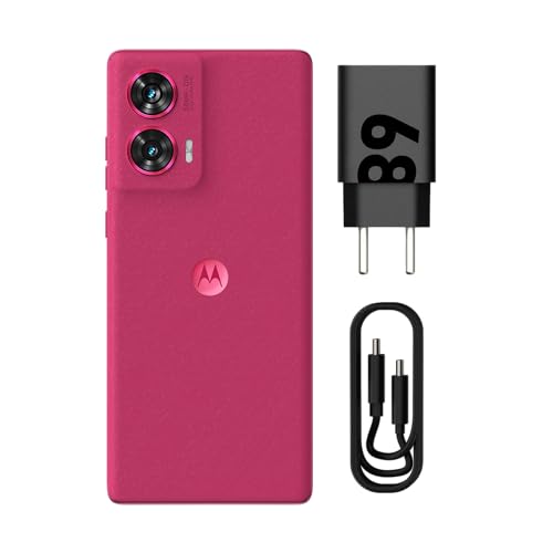 Smartphone Motorola Edge 50 Fusion 5G - 256GB 8GB RAM + 8GB RAM Boost 50MP Sony AI Camera IP68 NFC Pink - Vegan Suede glide