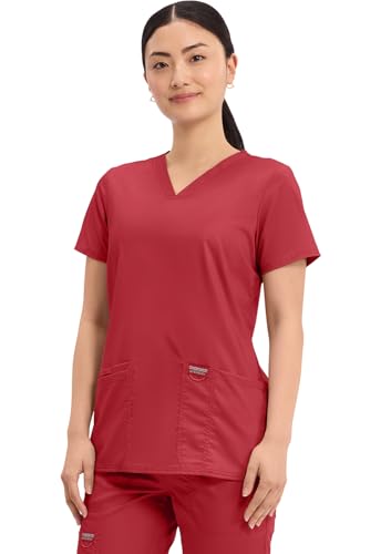 Image of Cherokee WW Revolution Medical Women's Scrub Top V-Neck 3-Pocket Scrubs