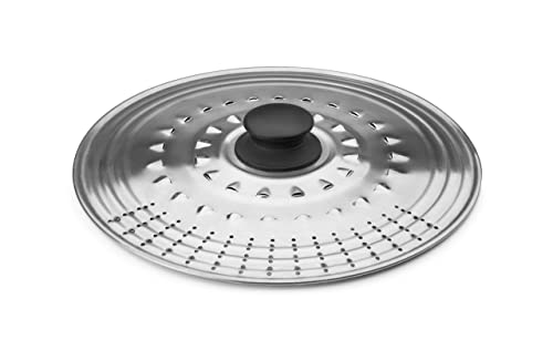 IBILI 714237 Couvercle à usage multiple 30-32-34-36 cm - Diamètre 37 cm, en Inox (avec trous) Argenté