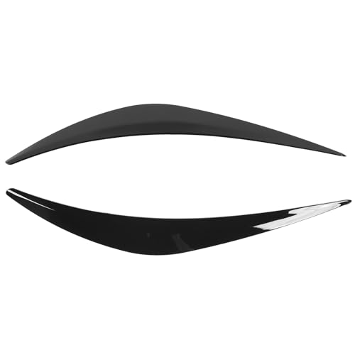 Car Eyelids Sticker, 2PCS Car Headlight Eyebrow Cover Left Right Front Headlight Eyelid Trim Replacement for 2014 to 2023 (Glossy Black)