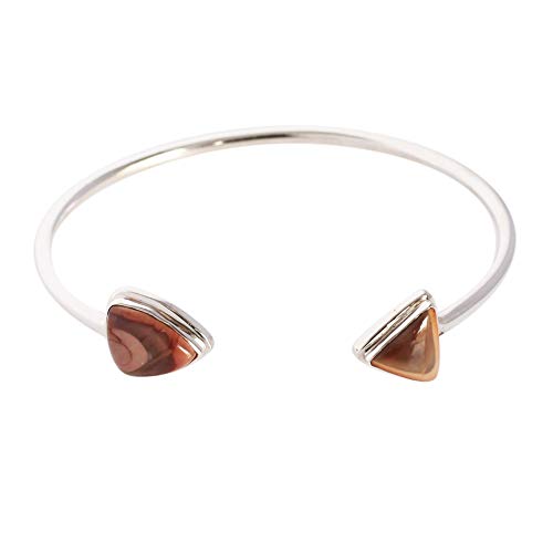 Bracelet femme jaspe impérial fait main argent 925 véritable 3446