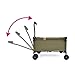 509 Crew: Little Wagon - Khaki - Folding Pull-Along Cart, Adjustable Handle, Canvas-Metal Frame, Transport Toys-Dolls-Stuffed Animals, Kids 3+