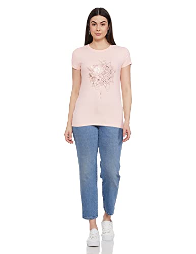 Image of Enamor Short Sleeve Crew Neck Regular Length Basic Crew T-Shirt - Slim Fit, Soft and Breathable Stretch Cotton - E147