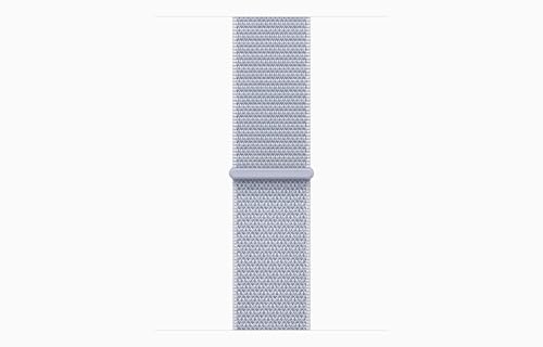 Image of Apple Watch Series 10 [GPS, 46mm] - Silver Aluminum Case with Blue Cloud Sport Loop (Renewed)
