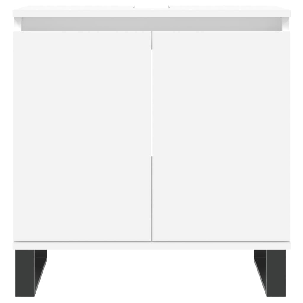Mobile da Bagno Bianco 58x33x60 cm in Legno Multistrato,Mobili,Armadietti e portaoggetti,Componenti di arredo,Componenti di arredo Bagno(SPU:831588)