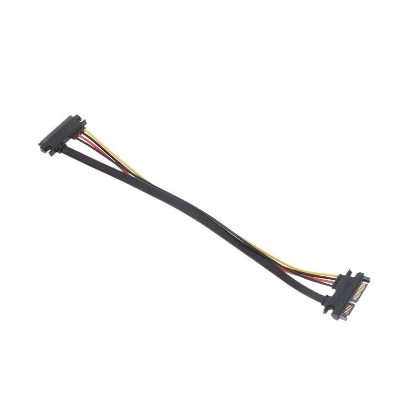 Cable Extensor SATA 22 Pines 30 cm Negro