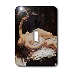 Mujer con un loro por Gustave Courbet interruptor individual de acabado elegante