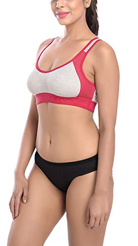 Image of FIMS - Fashion is my style Sports Bra Panty for Women Full Coverage Combo Everyday Bra Panty, See Main Image to Check How Many Sets You Will Get